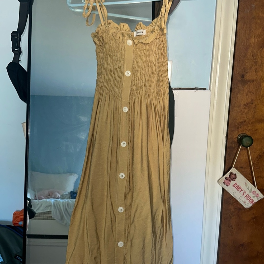 Long mustard yellow dress